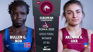 GOLD WW - 57 kg: G. BULLEN (NOR) v. A. AKOBIIA (UKR)