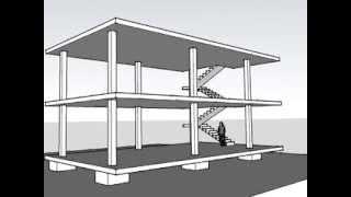 Simple model of Le Corbusier's Dom-ino concept design