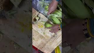 green corn quickly cutting #naturallife #satisfying #shortvideo #vegetables #vegetablescutting