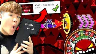 EXTREME ROULETTE CHALLENGE with THE BIG ENTER KEY! (just for fun) | Geometry Dash