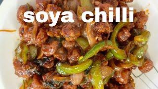 Chilli soya chunks Recipe !! soya Recipe !! Soyabean chilli !! chilli soyabean !! om Sai kitchen