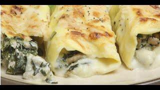Canelones de espinacas y brócoli