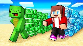 JJ and Mikey: DIAMOND vs EMERALD Mine Battle in Minecraft - Maizen