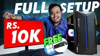 EPIC 10k PC with Monitor - Full Setup (FREE GIFT's) | Under 10k pc | 10k pc build