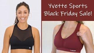 BLACK FRIDAY HUGE SALE UP TO 80% OFF & FREE SHIPPING!!  | Yvette Sports Bras Try On, Fitness Wear