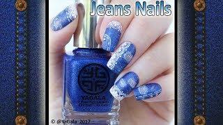 Jeans nails / Джинсовый дизайн ногтей