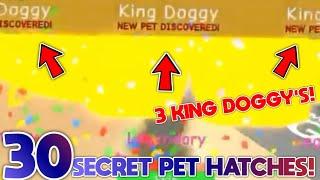 3 KING DOGGY'S AT ONCE! TOP 30 SECRET PETS HATCHED ON CAMERA (BUBBLEGUM SIMULATOR)