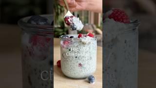 the creamiest YOGURT CHIA PUDDING 🫐