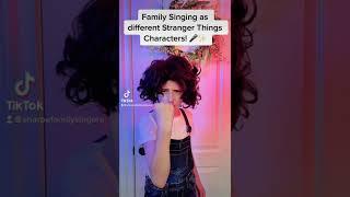 FAMILY SINGING AS DIFFERENT STRANGER THINGS CHARACTERS!  #sharpefamilysingers #shorts