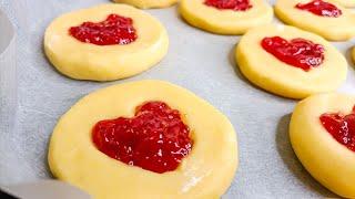 It only takes 15 minutes! Valentine Cookies! Soft and tasty biscuits for tea!