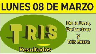 Resultados del sorteo Tris de la Una, las Tres y Extra del Lunes 8 de Marzo de 2021