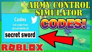 ARMY CONTROL SIMULATOR *WORKING* CODES || *SECRET SWORDS AND GOLD* - Roblox