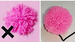 How To Make Perfect Woolen Ball/Super Easy Pom Pom Making Ideas- DIY CRAFT MAGIC