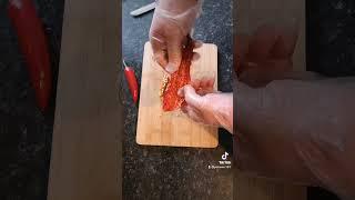 Chilli Seeds Harvesting. #growyourown #gardening #homegrown #garden #vegan #plants #vegetables