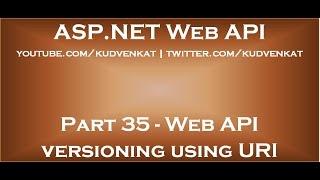 Web API versioning using URI