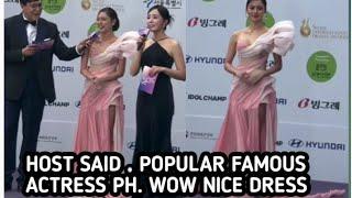 KOREA HOST.. SHE'S POPULAR FAMOUS ACTRESS SABAY PINURI ANG GOWN NI KIMMY WOW CONGRATS KIM