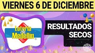 Resultado SECOS Lotería de MEDELLÍN del Viernes 6 de Diciembre de 2024  SECOS 