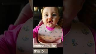 Breakfast with Luv #adorable #cuteness #baby #babyshorts #babyfever#faith#babygirl