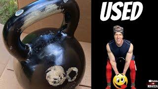 Should You Buy Used Gym Equipment | Restoring Walmart Kettlebell | Dad’s Home Gym