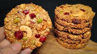 I Don't Eat Sugar! Healthy Cookies Without Sugar, Flour and Butter! Energy Dessert!