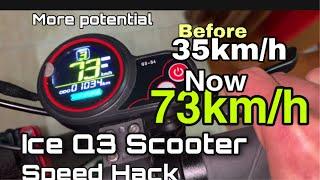 Before 35km/h Now 73km/h How to configure display electric scooter/ speed hack