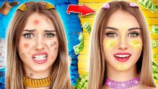 Гига Богатый Отчим VS Бедный Папа || Меня Удочерили Миллиардеры