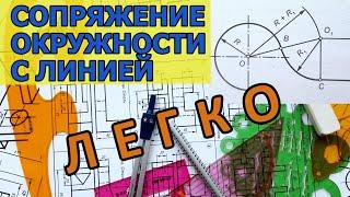 СОПРЯЖЕНИЕ ОКРУЖНОСТИ С ЛИНИЕЙ [pairing the circle with the line]