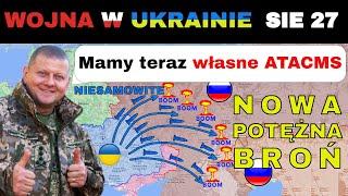 27 SIE: Nowe Ukraińskie Rakiety-Drony z Głowicą Kasetową MIAŻDŻĄ ROSYJSKIE BAZY | Wojna w Ukrainie