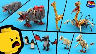 LEGO Zoochosis: How to Build Giraffe, Penguin, Wallaby, and Hippopotamus (Normal and Mutant)