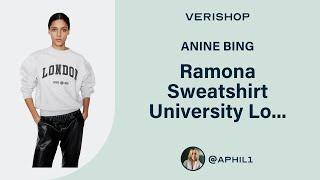 ANINE BING Ramona Sweatshirt University London - Heather Grey Review