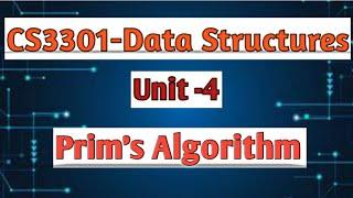 Prim's algorithm in data structures tamil||CS3301||Anna university reg-2021.#cse