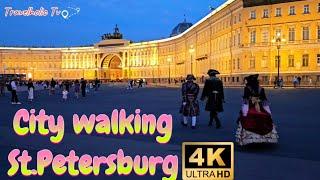 Night Walk in Saint Petersburg 4K - Russian Nightlife and City Life in 2024