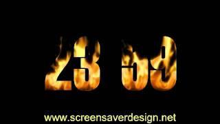 Fire Digital Clock Screensaver - Скринсейвер цифровые часы