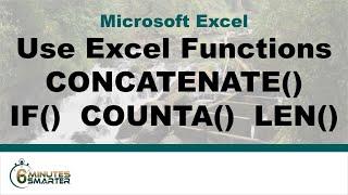 Use Excel and the Concatenate Function to Generate E-mail Addresses