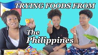 TRYING FILIPINO SNACKS FOR THE FIRST TIME! (MUKBANG) | Drew Nation