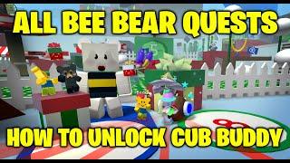 How to Unlock Cub Buddy - All Bee Bear Quests - Bee Swarm Simulator