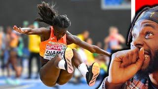 Fatima Diame - Women athletics Long Jump Championship | Reaction