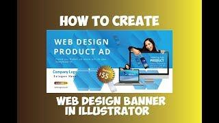 How to Create web Banner design in illustrator cc 2018