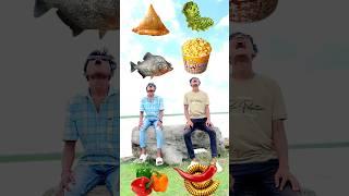 Eating biscuits, icecream, lolipop, juice,kurkure vs red chili, tyre,, bee & egg - funny vfx