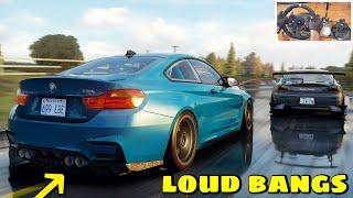 "GUNSHOT" Sound BMW M4 - Loud Pops, Bangs and Flames! Assetto corsa | Logitech g29 gameplay