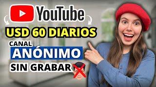 $60  DIARIOS - Gana dinero en internet Con YOUTUBE SIN GRABAR (5 pasos) Trabaja en línea desde casa