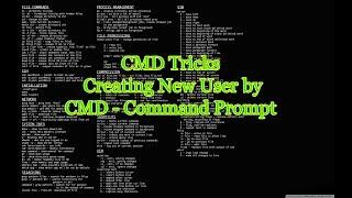 CMD Commands for creating user | Commands Promt tutorial