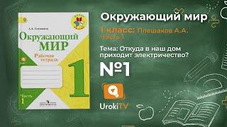 Задание 1 Откуда в наш дом приходит электричество? - Окружающий мир 1 класс (Плешаков А.А.) 1 часть