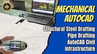 Mechanical AutoCAD Basics and Structural Steel Drafting | Pipe Drafting | CAD Civil Infrastructure