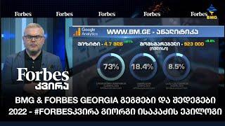 BMG & Forbes Georgia გეგმები და შედეგები 2022 - #Forbesკვირა გიორგი ისაკაძის ეპილოგი