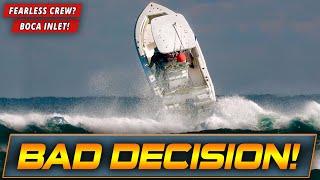 BOAT GOES OUT ON THE WRONG DAY AT HAULOVER INLET !! | WAVY BOATS