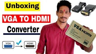 Unboxing | VGA To Hdmi Cable Pc To Tv | How to connect pc to smart tv