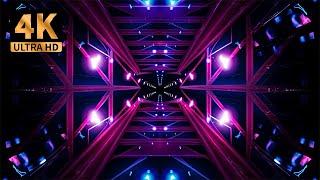  4K Laser Light Show DJ Visuals  Neon Laser VJ Loops  Neon Tunnel Glitter Starfield Riot Lights