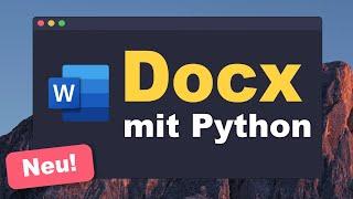 Python Docx - Word in Python: Dokumente erstellen, Überschriften I Tutorial (Deutsch, einfach)