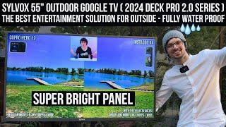 2024's Best Outdoor TV! - Sylvox 55" Outdoor Google TV-2024 Deck Pro 2.0 Review & Test (Rain Test)